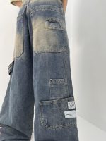 شلوار جین زنانه فول بگ کارپنتر آبی سنگشور