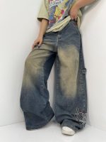 شلوار جین زنانه فول بگ کارپنتر آبی سنگشور