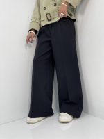 شلوار پارچه مازراتی فول بگ زنانه مشکی