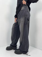 شلوار جین زنانه بالونی مکس کارپنتری زغالی
