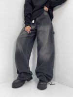 شلوار جین زنانه بالونی مکس کارپنتری زغالی