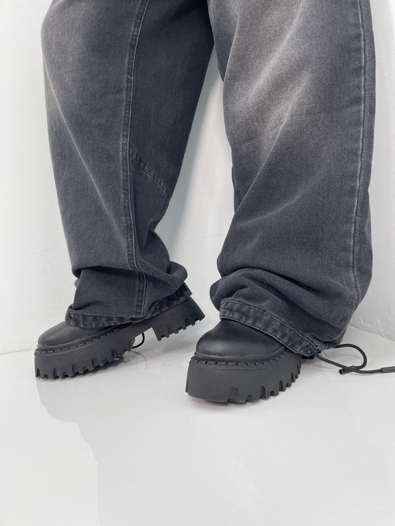 شلوار جین زنانه بالونی مکس کارپنتری زغالی