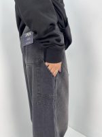 شلوار جین زنانه بالونی مکس کارپنتری زغالی