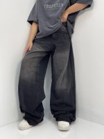 شلوار جین زنانه فول بگ کارپنتر زغالی