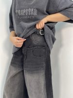 شلوار جین زنانه فول بگ کارپنتر زغالی