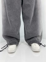 شلوار جین زنانه بالونی کارپنتری زغالی سنگشور