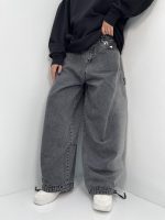 شلوار جین زنانه بالونی کارپنتری زغالی سنگشور