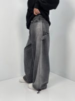 شلوار جین زنانه بالونی کارپنتری زغالی سنگشور