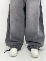 شلوار جین زنانه بالونی کارپنتری زغالی