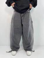 شلوار جین زنانه بالونی کارپنتری زغالی سنگشور