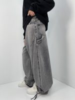 شلوار جین زنانه بالونی کارپنتری طوسی