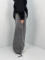 شلوار جین زنانه بالونی کارپنتری طوسی