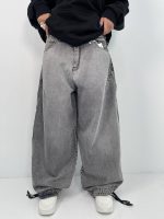 شلوار جین زنانه بالونی کارپنتری طوسی