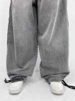 شلوار جین زنانه بالونی کارپنتری طوسی