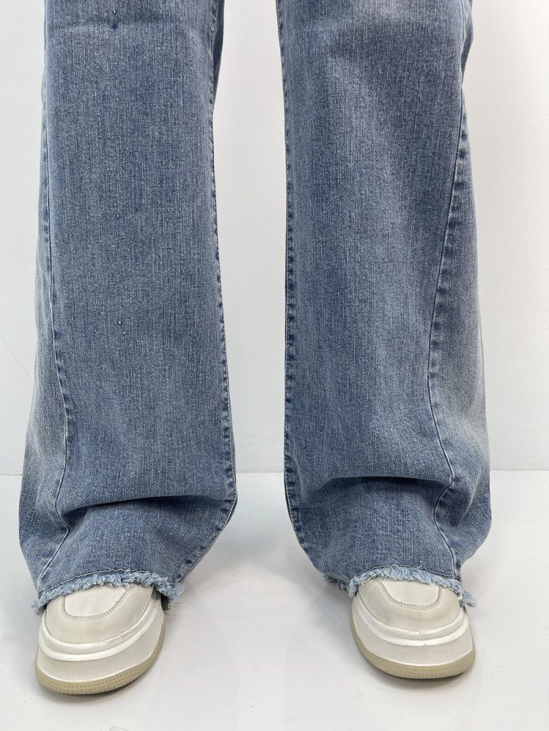 شلوار جین زنانه شافل آبی روشن