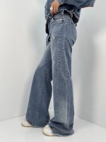 شلوار جین زنانه شافل آبی روشن