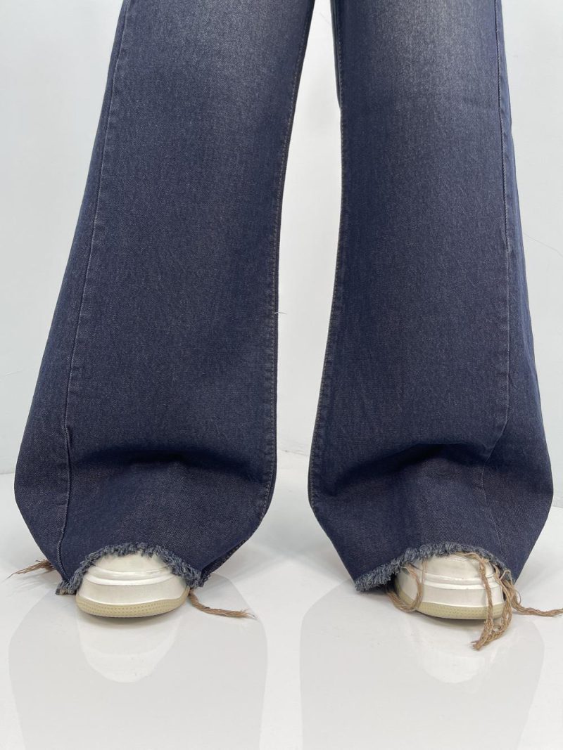 شلوار جین زنانه شافل سرمه ای