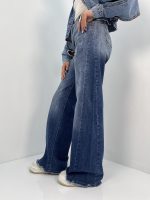 شلوار جین زنانه شافل آبی تیره