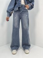 شلوار جین زنانه شافل آبی روشن