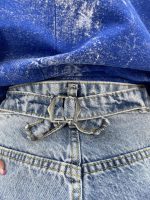 شلوار جین زنانه بالونی آبی یخی