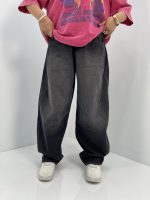 شلوار جین زنانه بالونی زغالی