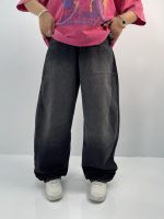 شلوار جین زنانه بالونی زغالی