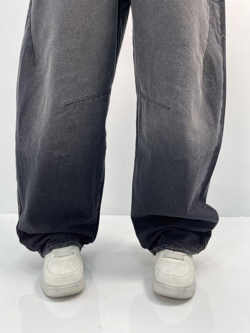 شلوار جین زنانه بالونی زغالی