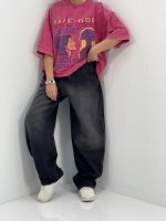 شلوار جین زنانه بالونی زغالی