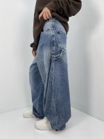 شلوار جین زنانه بالونی کارپنتری آبی