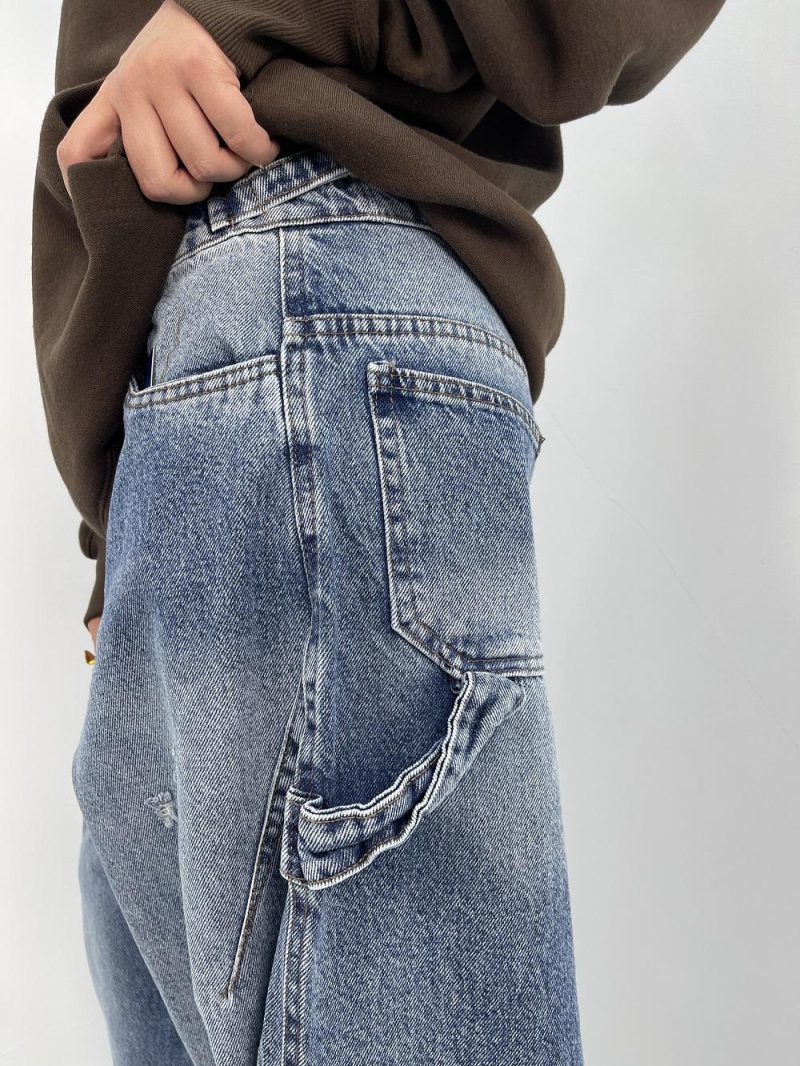 شلوار جین زنانه بالونی کارپنتری آبی