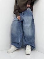 شلوار جین زنانه بالونی کارپنتری آبی