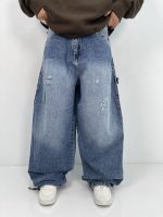 شلوار جین زنانه بالونی کارپنتری آبی
