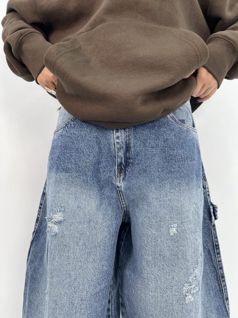 شلوار جین زنانه بالونی کارپنتری آبی