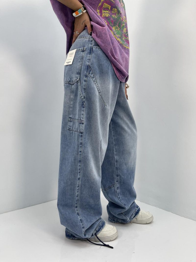 شلوار جین زنانه بالونی مکس آبی روشن