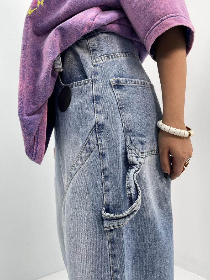 شلوار جین زنانه بالونی مکس آبی روشن