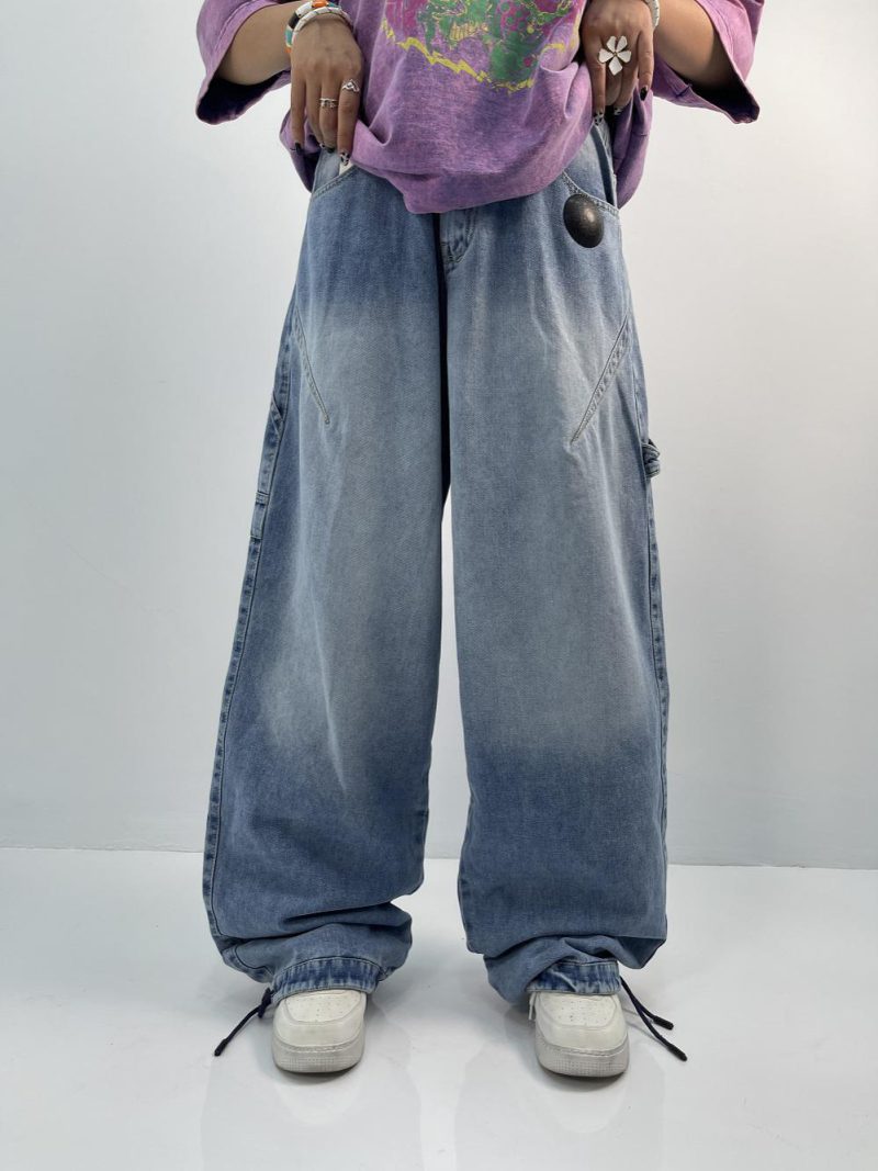 شلوار جین زنانه بالونی مکس آبی روشن
