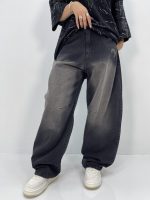 شلوار جین زنانه بالونی زغالی