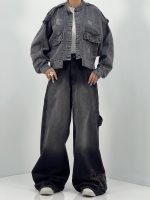 کت جین زنانه زغالی