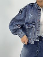 کت جین زنانه آبی