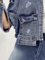 کت جین زنانه آبی