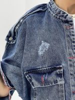 کت جین زنانه آبی