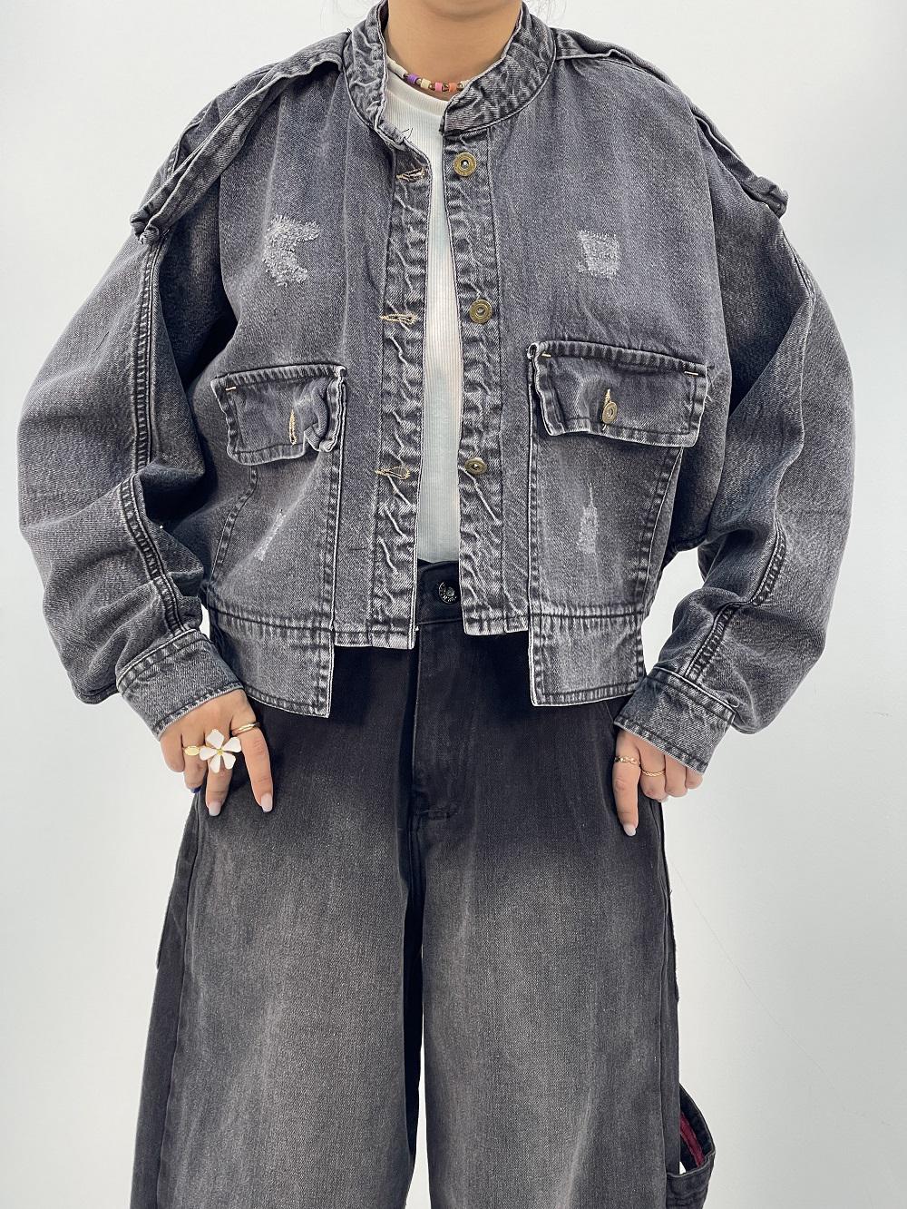 کت جین زنانه زغالی