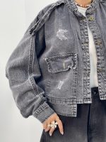 کت جین زنانه زغالی