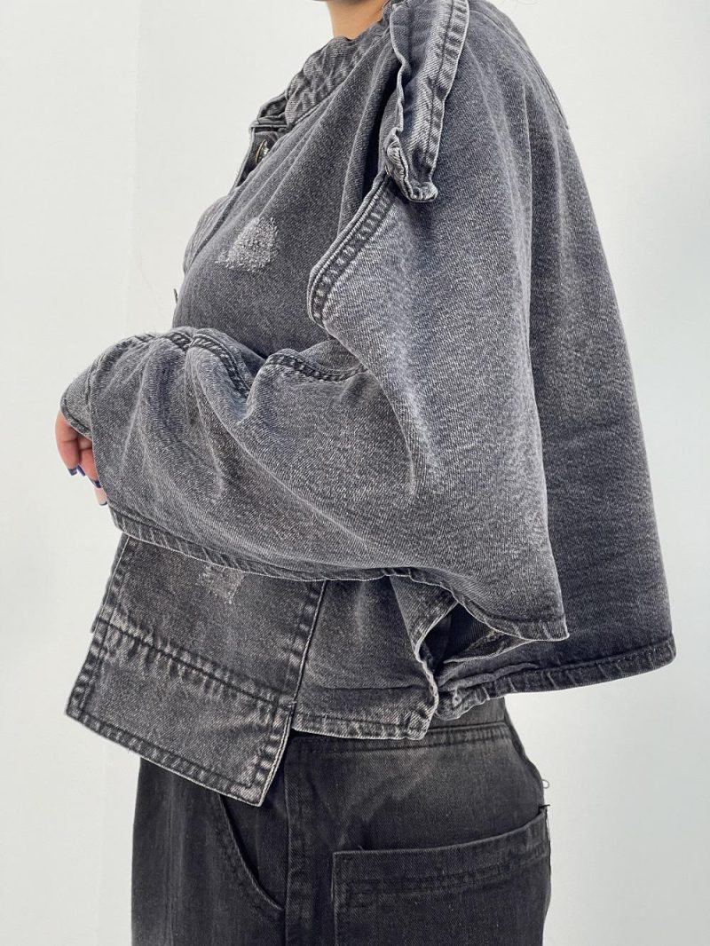 کت جین زنانه زغالی