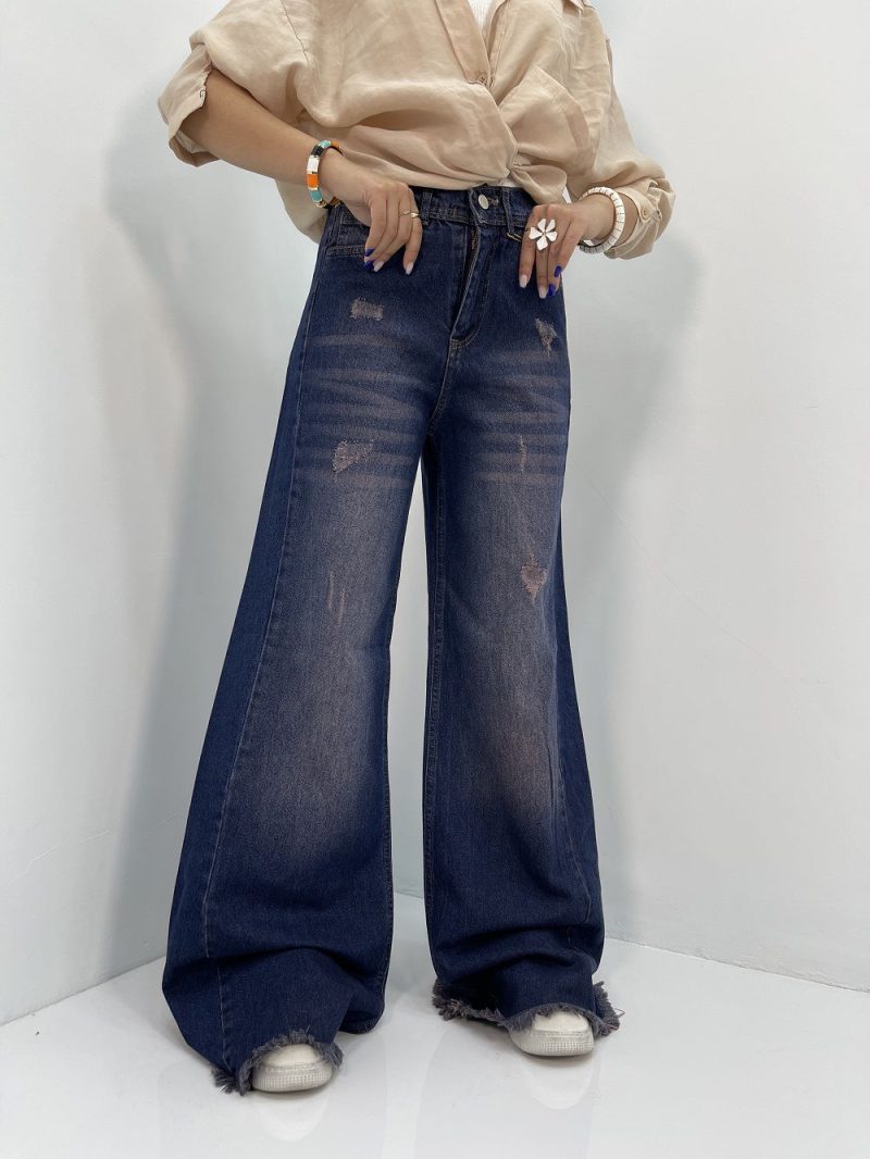 شلوار جین زنانه شافل سنگشور