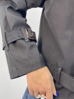 ترنچ کت زنانه کوتاه کتان زارا رنگ مشکی