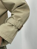 ترنچ کت زنانه کوتاه کتان زارا رنگ سبز