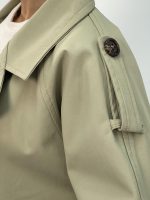 ترنچ کت زنانه کوتاه کتان زارا رنگ سبز