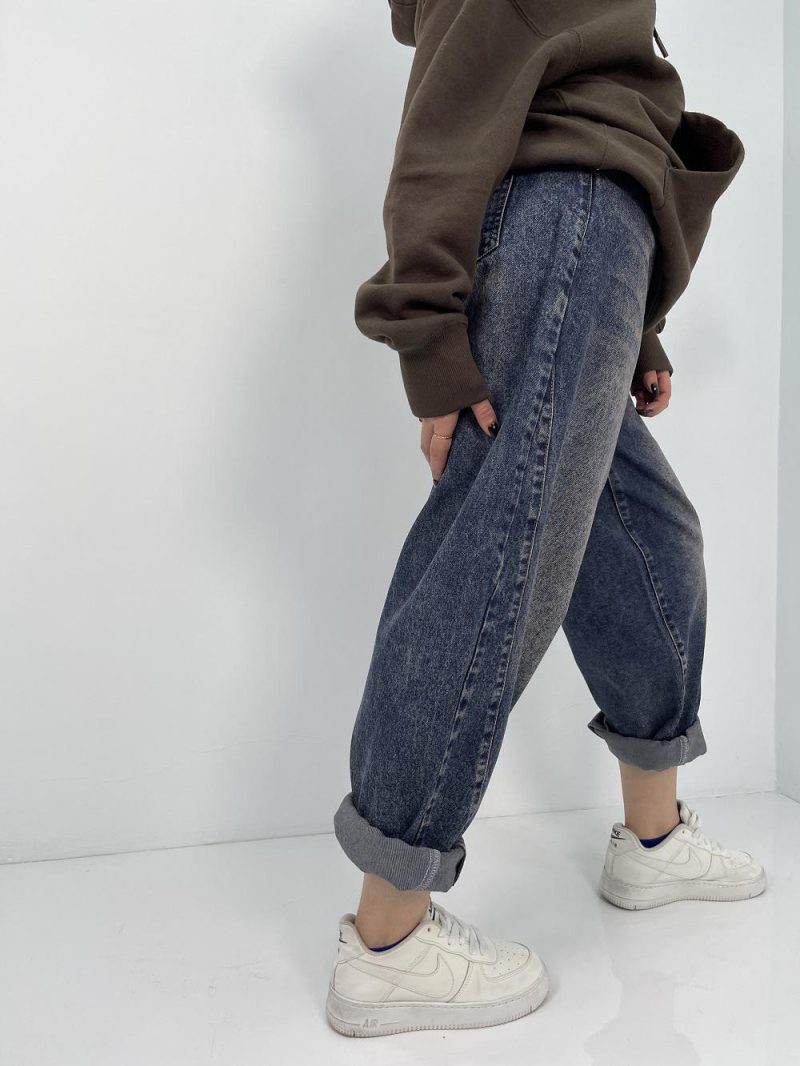 شلوار جین زنانه بالونی آبی سنگشور