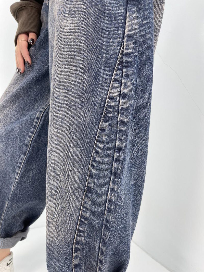 شلوار جین زنانه بالونی آبی سنگشور